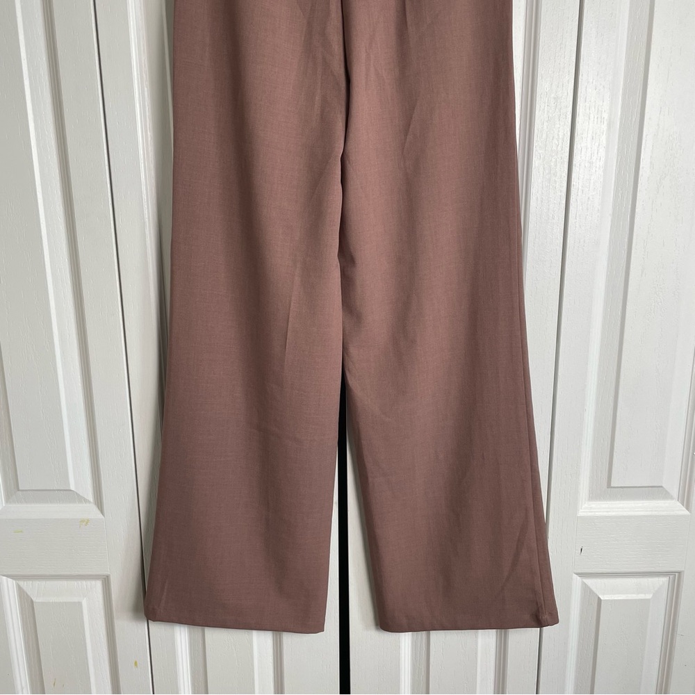 NWOT Altar’d State Wide Leg Pleated Trouser Pants Women’s S Mauve Lightweight - Picture 9 of 15